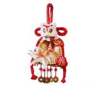 Wanziknot fabriqué à la main avec balai porte-bonheur pour décoration du Nouvel An chinois avec un design culturel authentique pour une ambiance festive intérieure (A)