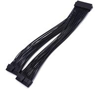 Waoclowr Câble d'extension ATX 24 broches 1 vers 2 ports 24 broches | Connecteur d'alimentation avec fiche 24 broches, design compact, gestion optimisée des câbles.
