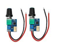 Waoclowr Régulateur de vitesse PWM 25 kHz bleu 12 V | Régulateur de vitesse PWM avec fréquence de 25 kHz, fonction de démarrage, carte de circuit imprimé, 12 V