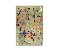 WAONZZAI Impression sur toile de Joan Miro - Décoration d'intérieur - Sans cadre - 20 x 30 cm