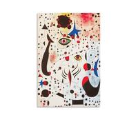 WAONZZAI Poster célèbre de Joan Miro sur toile avec chiffres et constellations amoureux d'une femme par Joan Miro - Sans cadre - 40 x 60 cm