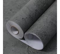 WAPANE Papier Peint Autocollant Effet Béton - Papier Peint Vinyle Mural Imitation Ciment, Étanche et Facile à Poser, pour Cuisine, Salon, Meuble ou Bureau anthracite