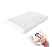Wapasezyar Coussin ultra plat, pour dormir sur le dos, coussin orthopédique, hauteur : 6,5 cm, fin, pour soulager les douleurs au cou, 80 x 40 cm