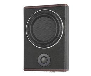 WAPHOERTE Caisson de Basse Voiture amplifié de 8 Pouces Caisson de Basses Actif subwoofer de Voiture HiFi sous siège, Basse, avec Blindage du Haut-Parleur et Fermeture sur la Partie inférieure