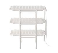 WAPHOERTE Kit de culture hydroponique à 3 couches avec pompe à eau, système de culture de plantes sans terre en PVC, 108 endroits pour la culture de légumes et de fleurs