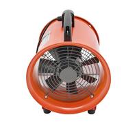 WAPHOERTE Ventilateur axial de chantier, 320 W, avec tuyau de 10 m, puissance de ventilation 43 m³/h, indice de protection IP44 pour usines, tunnels et lieux similaires