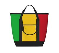 WapNo Flag Of Mali Sac fourre-tout isotherme pour garder au froid Idéal pour la livraison de nourriture, l'isolation de voyage ou pour garder au froid à la plage, noir, taille unique, Noir , Taille
