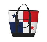 WapNo Flag Of Panama Sac fourre-tout isotherme pour garder au froid Idéal pour la livraison de nourriture, l'isolation de voyage ou pour garder au froid à la plage, noir, taille unique, Noir , Taille