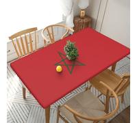 WapNo Nappe rectangulaire drapeau du Maroc 1,5 m pour fête, DJ, salon, banquet, mariage