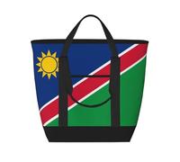 WapNo Sac fourre-tout isotherme avec drapeau de la Namibie - Idéal pour la livraison de nourriture, l'isolation de voyage ou le froid à la plage, noir, taille unique, Noir , Taille unique