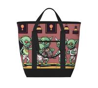 WapNo Sac fourre-tout isotherme pour garder le froid idéal pour la livraison de nourriture, l'isolation de voyage ou pour garder le froid à la plage, noir, Taille unique