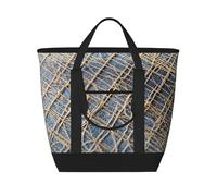 WapNo Tiny Threads Sac fourre-tout isotherme pour garder le froid Idéal pour la livraison de nourriture, l'isolation de voyage ou pour garder au froid à la plage, noir, taille unique, Noir , Taille