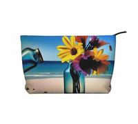 WapNo Vase en verre avec motif floral pour femme, sac fourre-tout en velours côtelé, sac fourre-tout portable, grande capacité, sac de voyage, sac de rangement, noir, taille unique, Noir , Taille