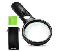 Wapodeai Grossissement 3 x 45 x, Loupé adapté pour la lecture, les bijoux, la science (noir)