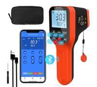 WapoRich IR Pyromètre Bluetooth Thermomètre Infrarouge sans contact -50~1600℃ DS 30:1 Thermomètre laser pour cuisson/barbecue/industrie/congélateur (Pas pour les humains) - RQ-1600APP