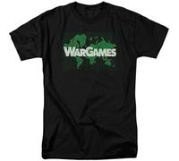 War Games t-Shirt Retro 80s Movie Brat Pack 100% Cotton Graphic Tee Black Black L