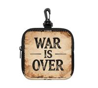 War is Over Petite pochette de rangement étanche en néoprène avec fermeture éclair pour écouteurs, porte-clés