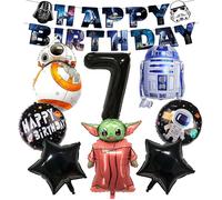 War Kit De Décoration Pour Enfants - Ballons Décoratifs D'Anniversaire 7 Ans Garçon - Comprend Une Bannière, Des Ballons