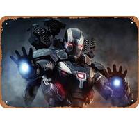 War Machine Avengers Endgame 4K Avengers Endgame Poster décoratif en métal - Panneau en métal vintage - Convient pour la maison, bar, cour, camping-car, cuisine, bureau, 30,5 x 20,3 cm, 4 trous pour