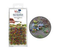 War World Scenics 100 x Touffes Autocollantes d’Herbe Statique - Fleurs Mixtes, 6mm - Diorama Maquette Pelouse Modélisme Ferroviaire Artificielle Miniature Scénographie