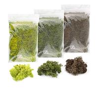 War World Scenics Lichen pour Feuillage Multi-Pack 3 x 60g Vert Clair, Vert Foncé, Brun - Mousse Maquette Ferroviaire Paysage Arbre Base Arbuste Diorama Forêt Buisson Matériel