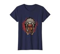 Warbonnet - Indien - Indien T-Shirt, Femme, Bleu Marine, XL
