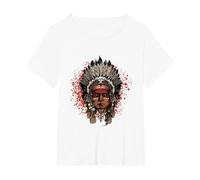 Warbonnet - Indien - Indien T-Shirt, Femme Grandes Tailles, Blanc, 5X