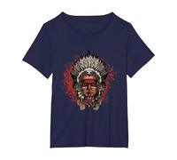 Warbonnet - Indien - Indien T-Shirt, Femme Grandes Tailles, Bleu Marine, 6X