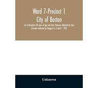 Ward 7-Precinct 1; City Of Boston; List Of Residents 20 Years Of Age And Over (Veterans Indicated By Star) (Females Indicated By Dagger) As Of April 1, 1923