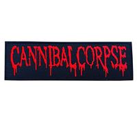 Wardah limitée Cannibal Corpse Rouge et Noir Écusson brodé Patch à coudre ou thermocollant 12 cm x 4 cm