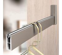wardrobe rail， Système d'organisation de vêtements, tringle de penderie robuste, barre de suspension supplémentaire for vestiaires et penderies de magasins de vêtements(Champagne,150cm(59") Length)