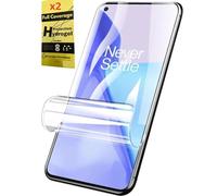 WardSan [2 Pièces Pour ONEPLUS 8 6.55" - Films de Protection d'écran Hydrogel 3D avec support téléphone doigt pour Selfie | Anti-choc | Compatible coques TPU | Film Protecteur TPU souple