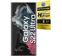 WardSan [2 Pièces Pour Samsung Galaxy S22 Ultra 6.8" 2022 - Films de Protection d'écran Hydrogel 3D avec support téléphone pour Selfie | Anti-choc | Compatible coques | Film Protecteur TPU souple