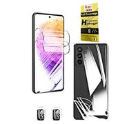 WardSan [6 Pièces Pour Samsung Galaxy A55 4G/5G 6.6" - 4 Films de Protection Hydrogel 2 Avant & 2 Arrière 3D +2 Verre trempé Camera | Film souple|Mieux qu'un verre trempé
