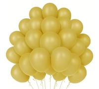 WAREHOUSE Ballon jaune 50 Pièces 12" 30 cm, Ballon Gonflable Hélium, ballons d'anniversaire,Décoration pour Anniversaire, mariage,Baptême, Fete, décoration de diplôme. (Jaune moutarde-12)
