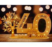 WAREHOUSE Cadeau d'anniversaire en bois - Cadeau d'anniversaire original pour femme et homme - Décoration tridimensionnelle - Livre d'or - Plaque en bois - SR-40