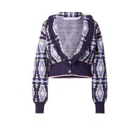 Warehouse Cardigan 'Aztec' bleu marine / bleu clair / blanc, Taille L