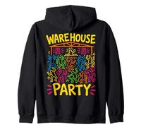 Warehouse Party Retro Rave Vintage années 90 UK Club House Dance Sweat à Capuche