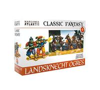 WARGAMES ATLANTIC Death Fields/Classic Fantasy: Landsknecht Ogres (9 Multi Part Hard Plastic 28mm Figures)