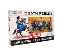 Wargames Atlantic Death Fields - Figurine de cavalerie Les Grognards (9 figurines) en plastique rigide (polystyrène à fort impact) 28 mm - Fabriquée aux États-Unis, gris