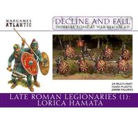 Wargames Atlantic - Déclin et chute : Rome impériale en guerre - Légionnaires romains tardifs Lorica Hamata (24 figurines en plastique dur de 28 mm)