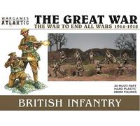 Wargames Atlantic The Great War - British Infantry 1916-18 (30 Figurines) - Figurines en Plastique Rigide Multi-Parties - 28 mm