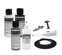 Wargames Delivered Ensemble de mise à niveau avec gâchette aérographe de qualité supérieure pour un contrôle exceptionnel, nettoyeur aérographe par pulvérisation, régulateur de valve PAC, mélangeur de