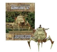 Wargames Delivered - Konflikt'47 Bolt Action German Spinne Light Panzermech- Miniature Wargaming 1 Spider Panzermech, Commander to Maintain Anti-Air Overwatch - Kit de modèle de figurine d'action par Warlord Games