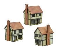 Wargames Delivered Pike & Shotte Lot de figurines de batailles épiques Wargaming Maisons de ville - Améliorez vos jeux de grêle César avec des bâtiments de ville miniatures réalistes