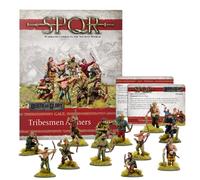 Wargames Delivered Warlord Games SPQR : Gaul - Tribesmen Archers - Figurines 28 mm - Comprend 12 modèles en résine Warlord, cartes d'archres numériques - Kit de modèle romain antique en plastique