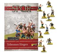 Wargames Delivered Warlord Games SPQR : Gaul - Tribesmen - Figurines 28 mm - Comprend 12 modèles en résine Warlord Lord, carte de lanceur, ensemble numérique - Kit de modèle romain antique en plastique