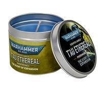 Warhammer 40 000 Bougie parfumée dans une boîte commémorative T'au Ethereal pour le marteau de Warhammer 22 heures de combustion