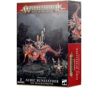 Warhammer AoS - Fyreslayers Runefather on Magmadroth
