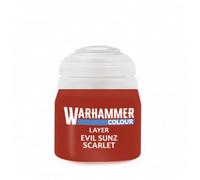 Warhammer colour : Pot de peinture Layer - Evil Sunz Scarlet